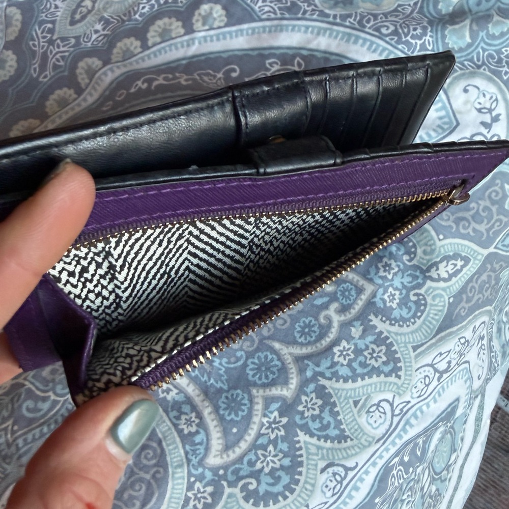 Rebecca Minkoff Purple Leather Studded Wallet - Picture 4 of 8